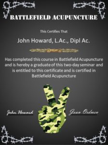 Certification Battlefield Acupuncture Seminars Battlefield Certification Battlefield Acupuncture Seminars Battlefield